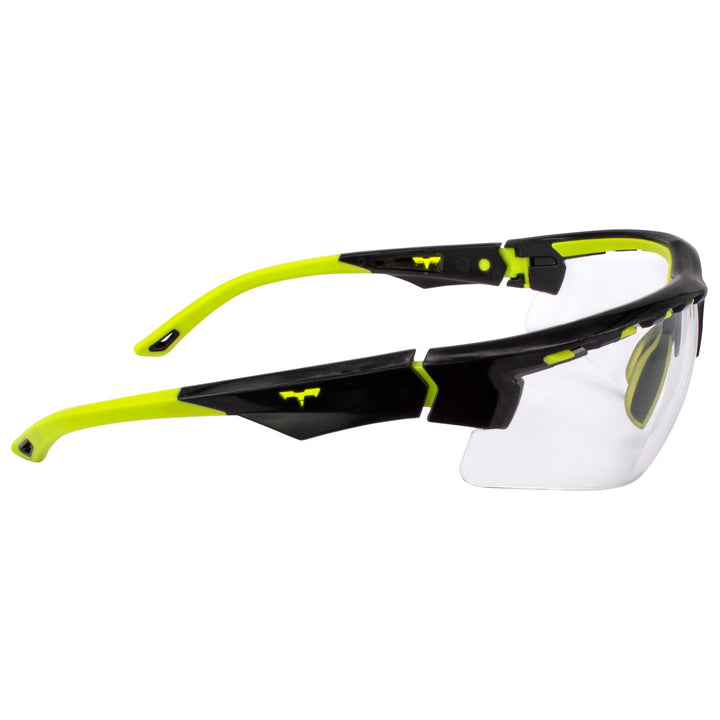 Radians Txe8-10Id Thraxus Elite Safety Glasses - Black/Yellow Frame - Clear Lens
