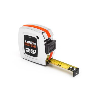 Crescent Lufkin L925 Tape Measure 1 In. x 25 Ft. Chrome Legacy Series