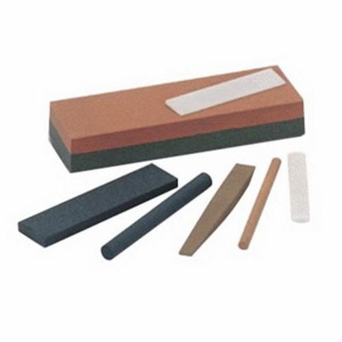 Norton® India® 61463685560 Combination Grit Abrasive Benchstone, 6 in L x 2 in W x 1 in H, 2 in Dia, 320 Grit