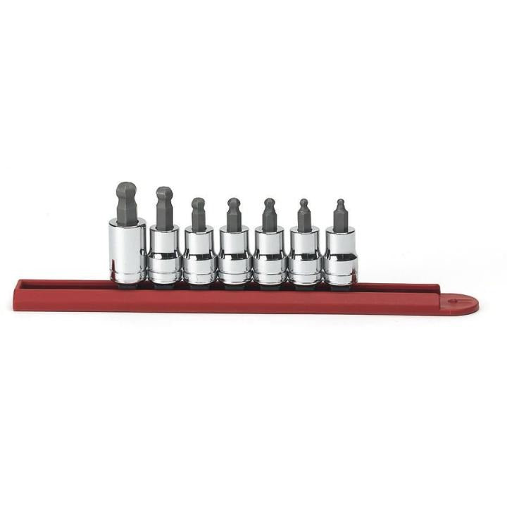 GEARWRENCH 80586 Socket Driver Bit Set, 3/8 In Drive, 7 Pieces, Polished Chrome