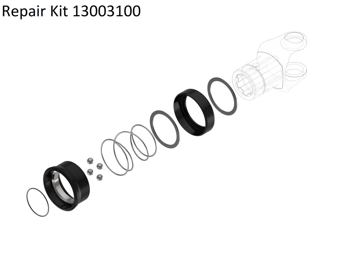 Weasler 100-1206 12 Series Yoke with 1 3/8-6 Spline Bore and Spring-Lok Connection